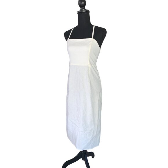 Wild Fable Junior Teens White Sleeveless Midi Dress Size 8 - Picture 4 of 11